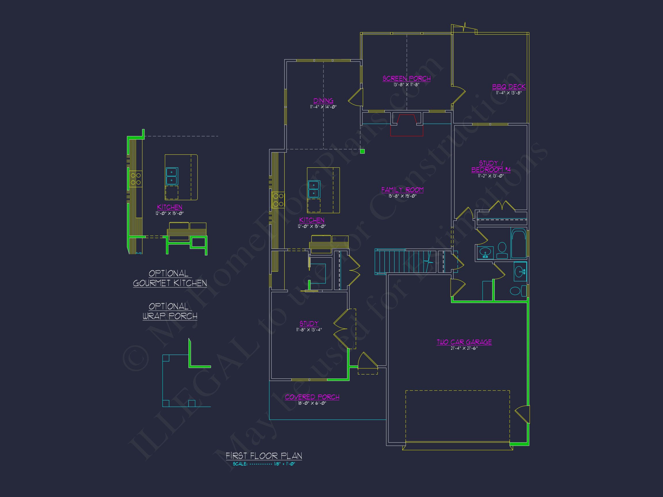 Modern house Plan with 4 Bedrooms,2 Floors,and Open Design