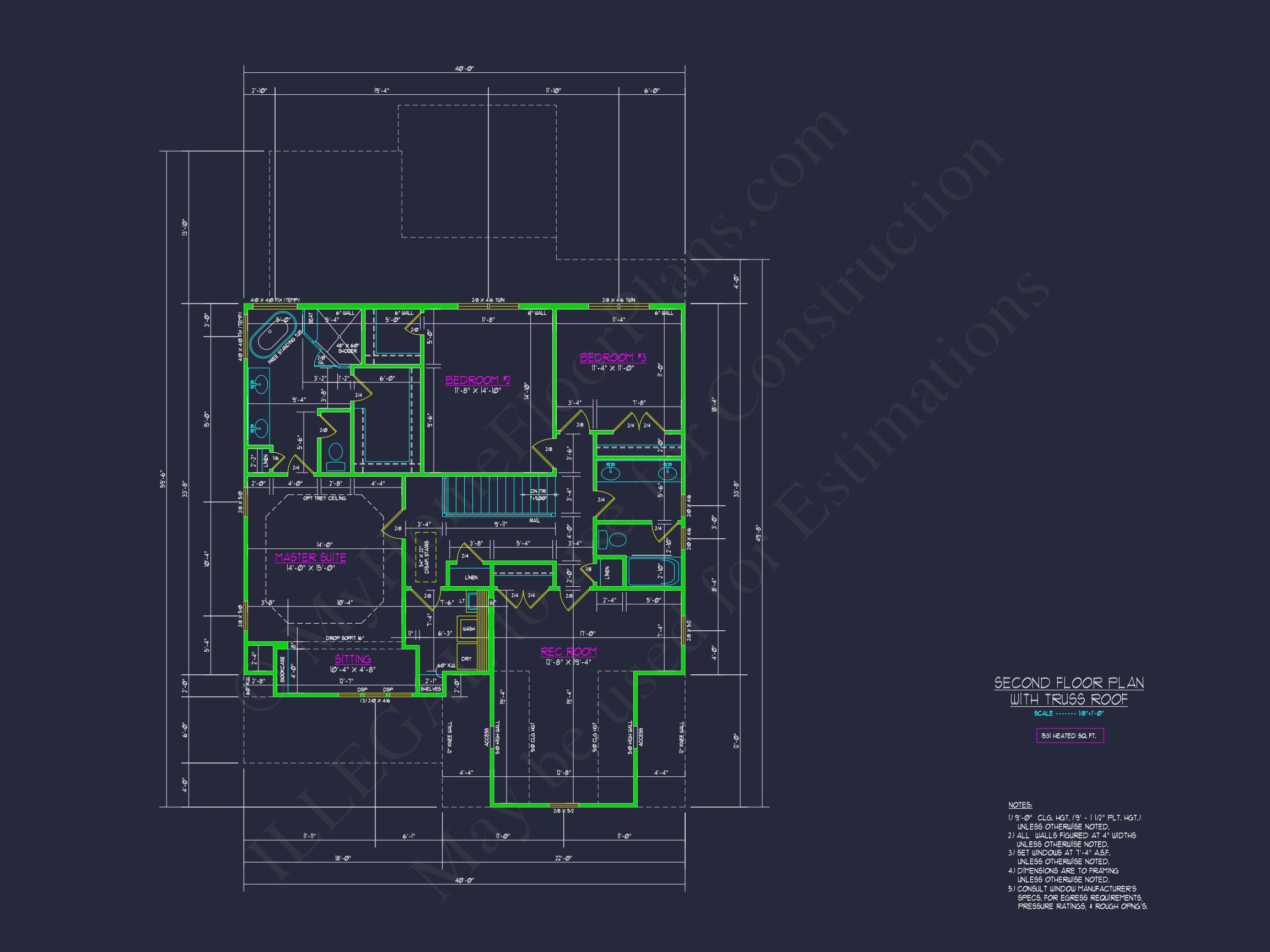 Modern house Plan with 4 Bedrooms,2 Floors,and Open Design