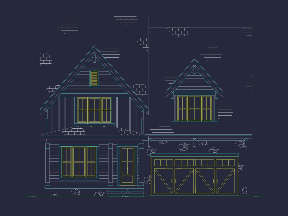 Modern house Plan with 4 Bedrooms, CAD Blueprints, and Designs