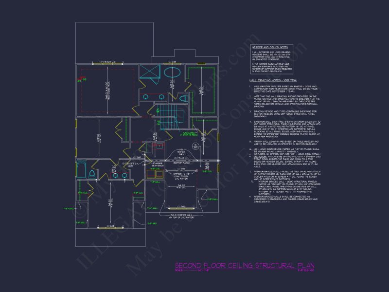 Modern house Plan with 4 Bedrooms, CAD Blueprints, and Designs