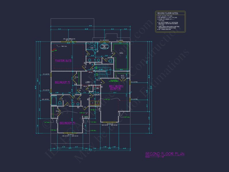 Modern house Plan with 4 Bedrooms, CAD Blueprints, and Designs