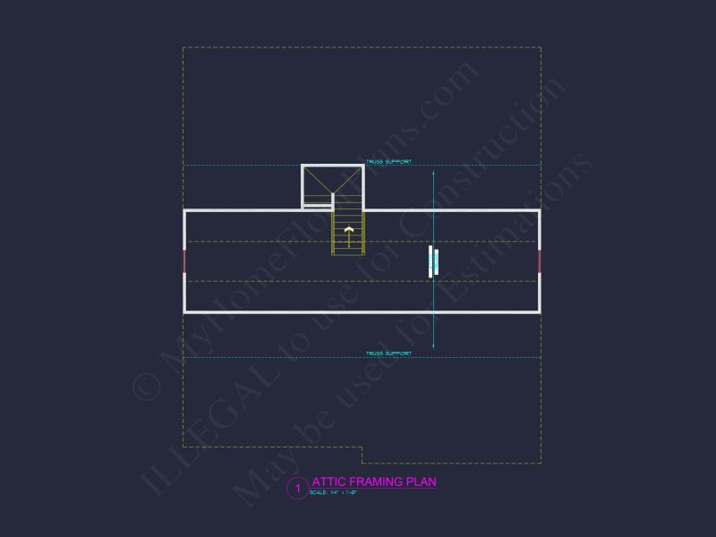 Modern house Plan with 4 Bedrooms, CAD Designs & Blueprint