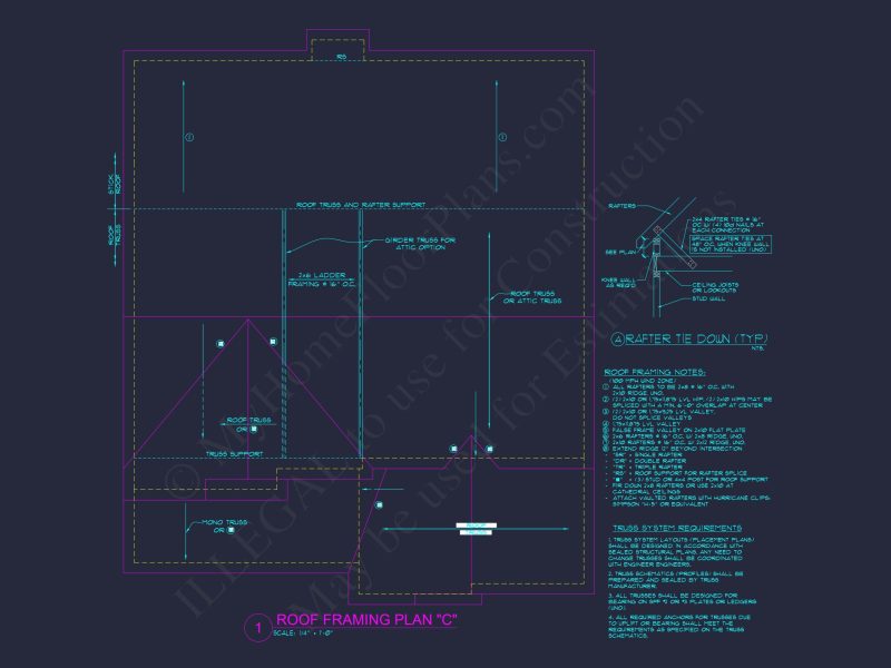 Modern house Plan with 4 Bedrooms, CAD Designs & Blueprint
