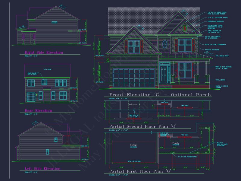 Modern house Plan with 4 Bedrooms, CAD Floor Plan, and Designs