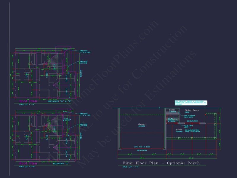 Modern house Plan with 4 Bedrooms, CAD Floor Plan, and Designs