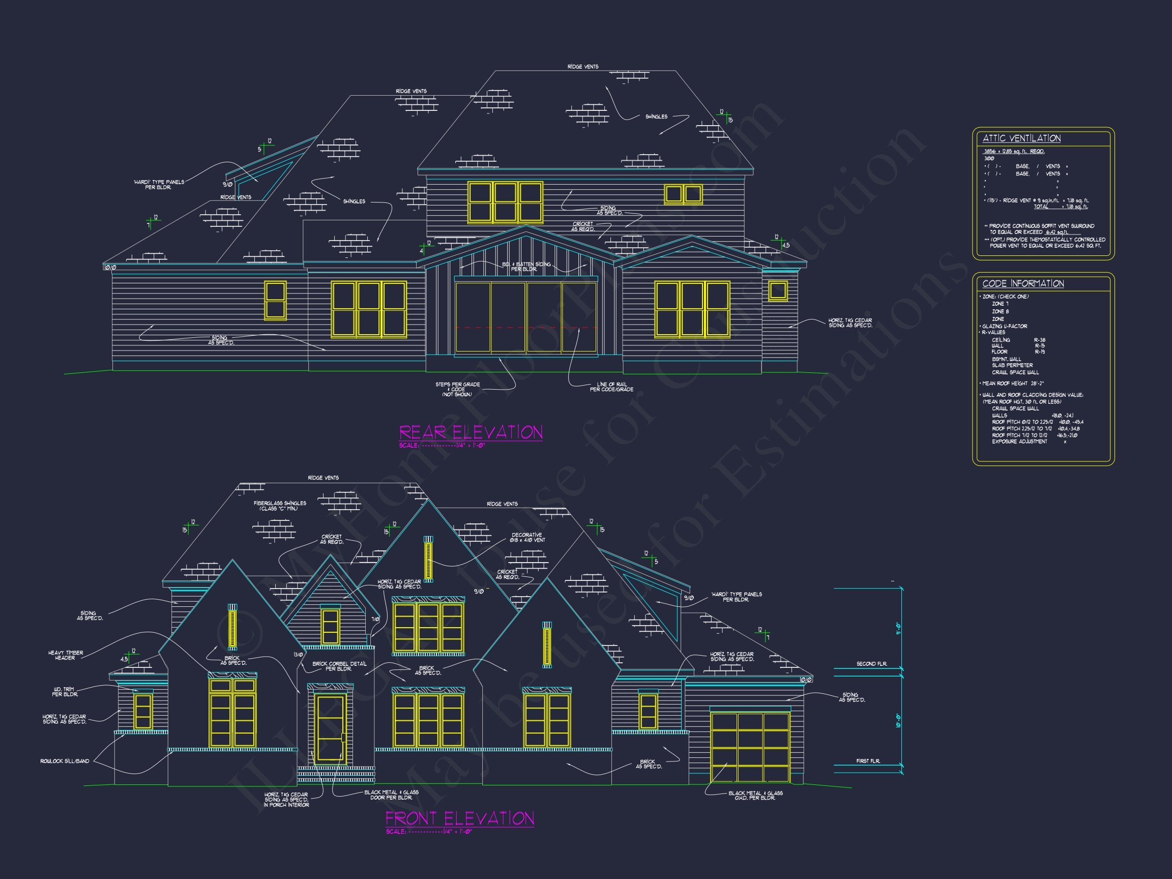 Modern Home Plan with 5 Bedrooms