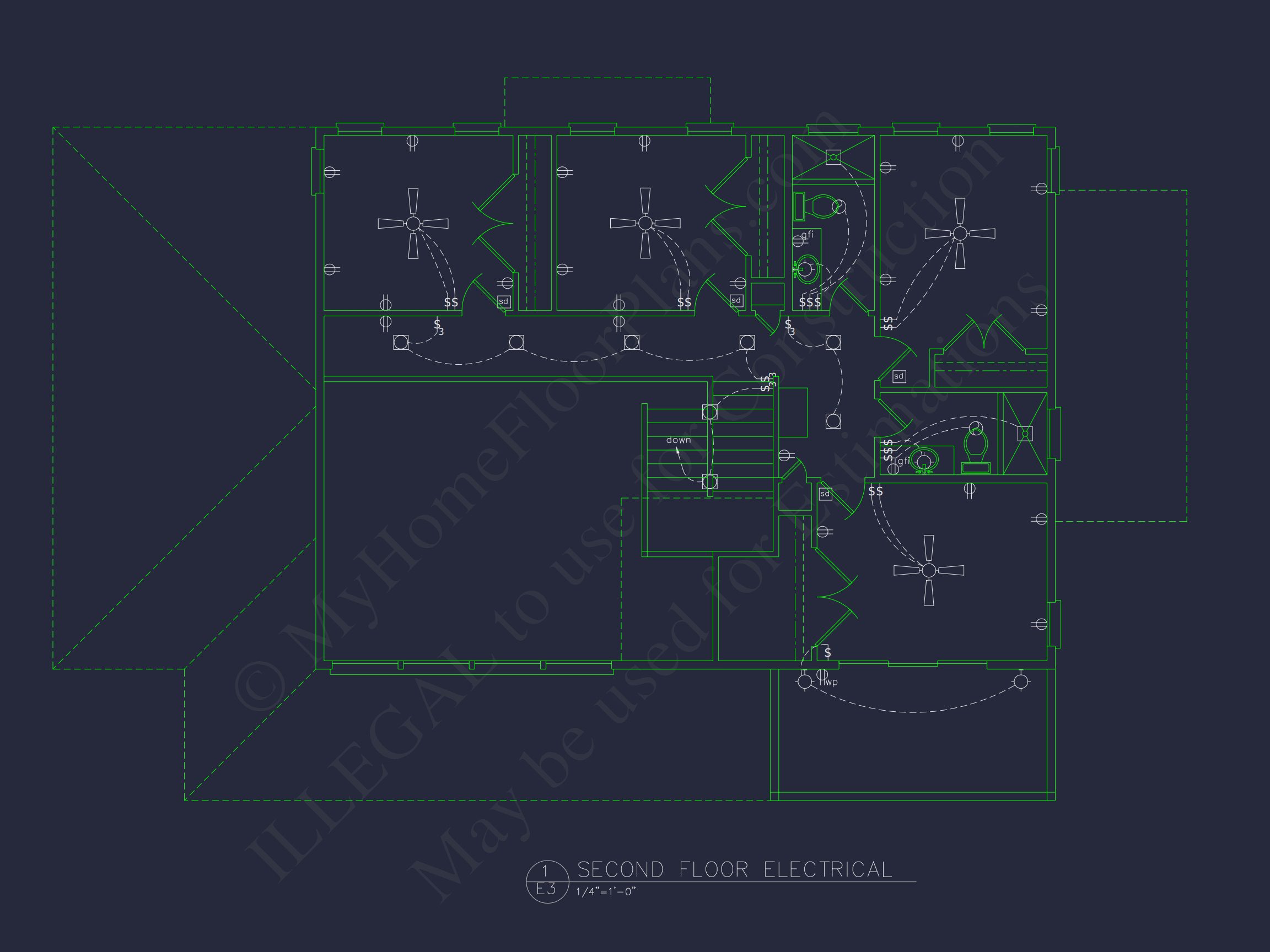 Modern Home Plan with 5 Bedrooms,Floor Plans & Blueprints