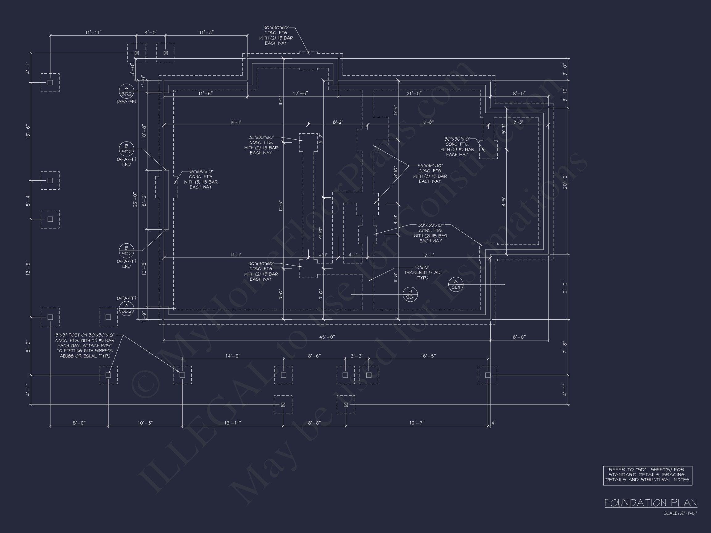 Modern Home Plan with 5 Bedrooms,Floor Plans & Blueprints