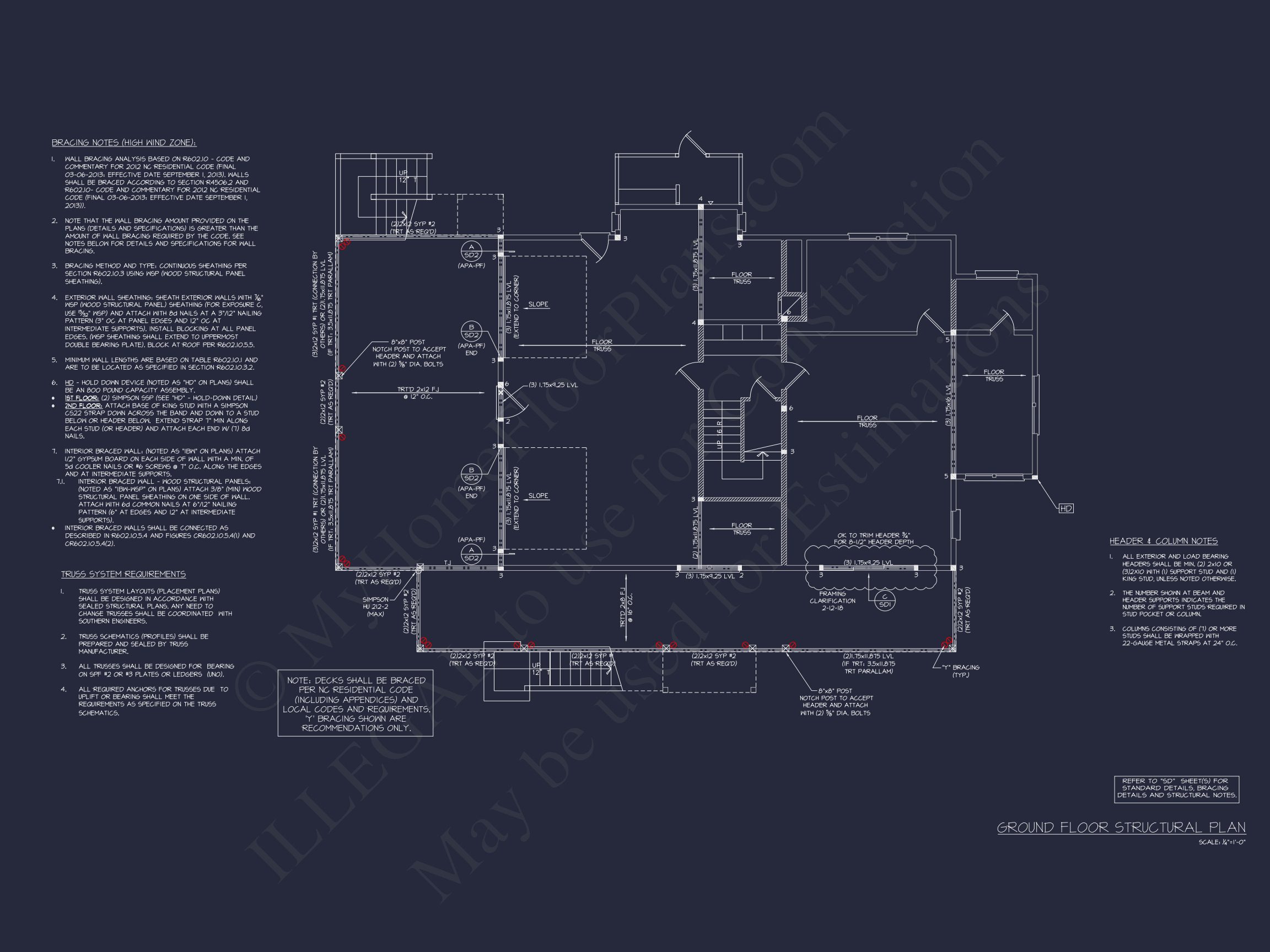 Modern Home Plan with 5 Bedrooms,Floor Plans & Blueprints