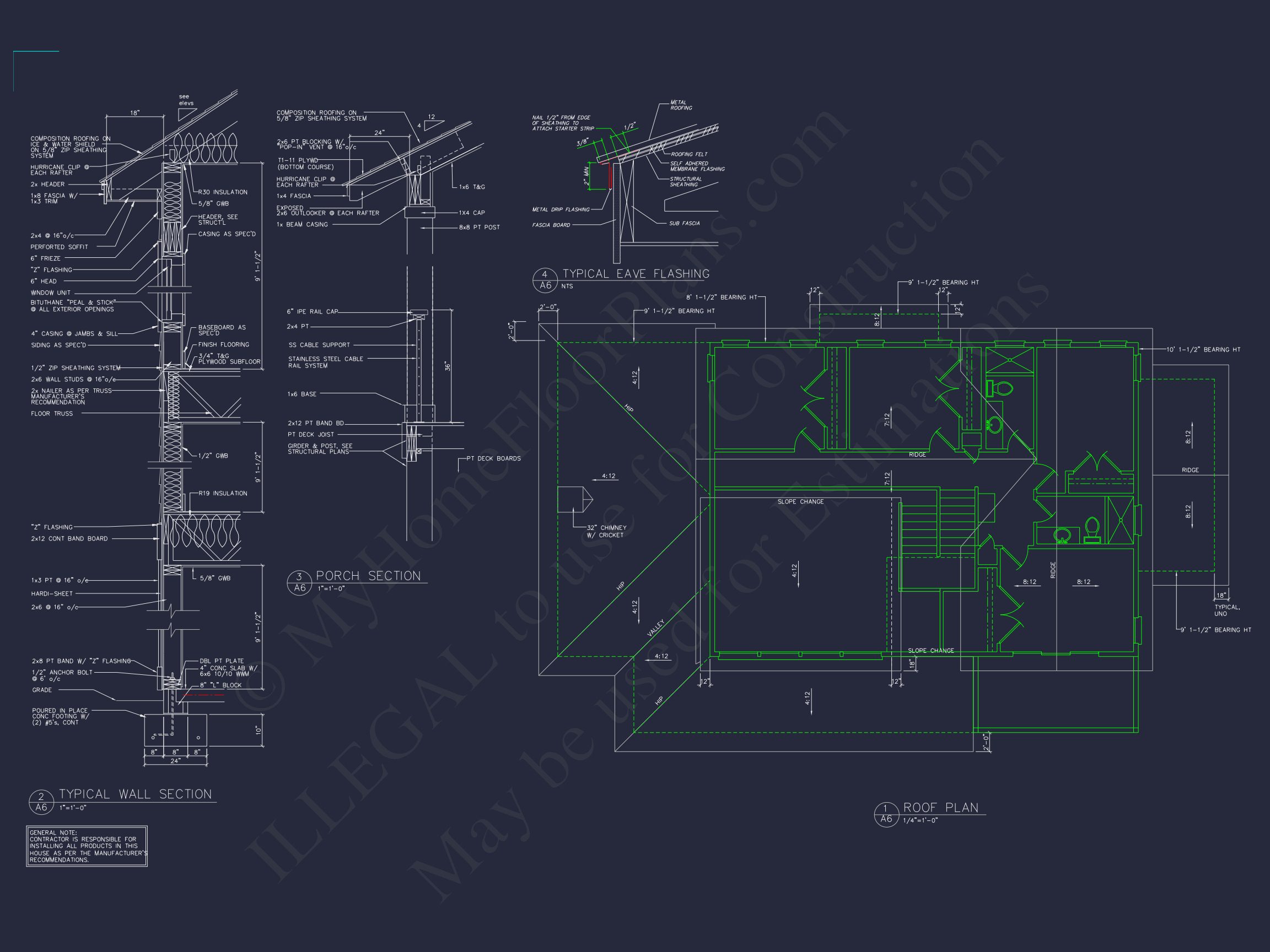 Modern Home Plan with 5 Bedrooms,Floor Plans & Blueprints