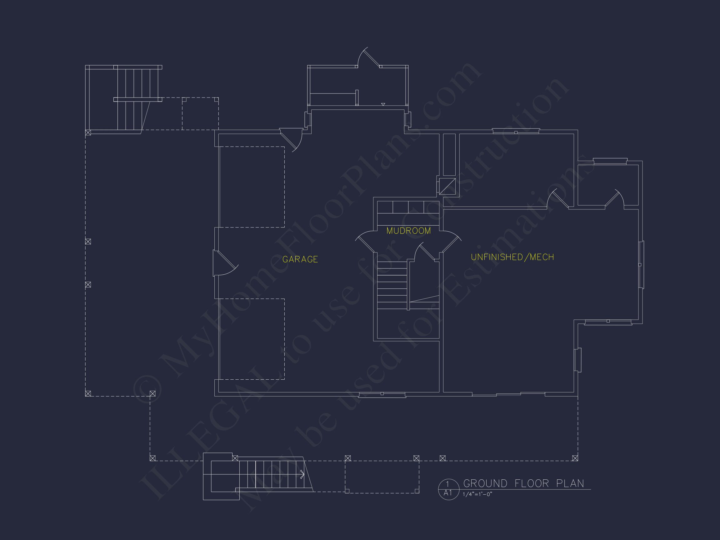 Modern Home Plan with 5 Bedrooms,Floor Plans & Blueprints