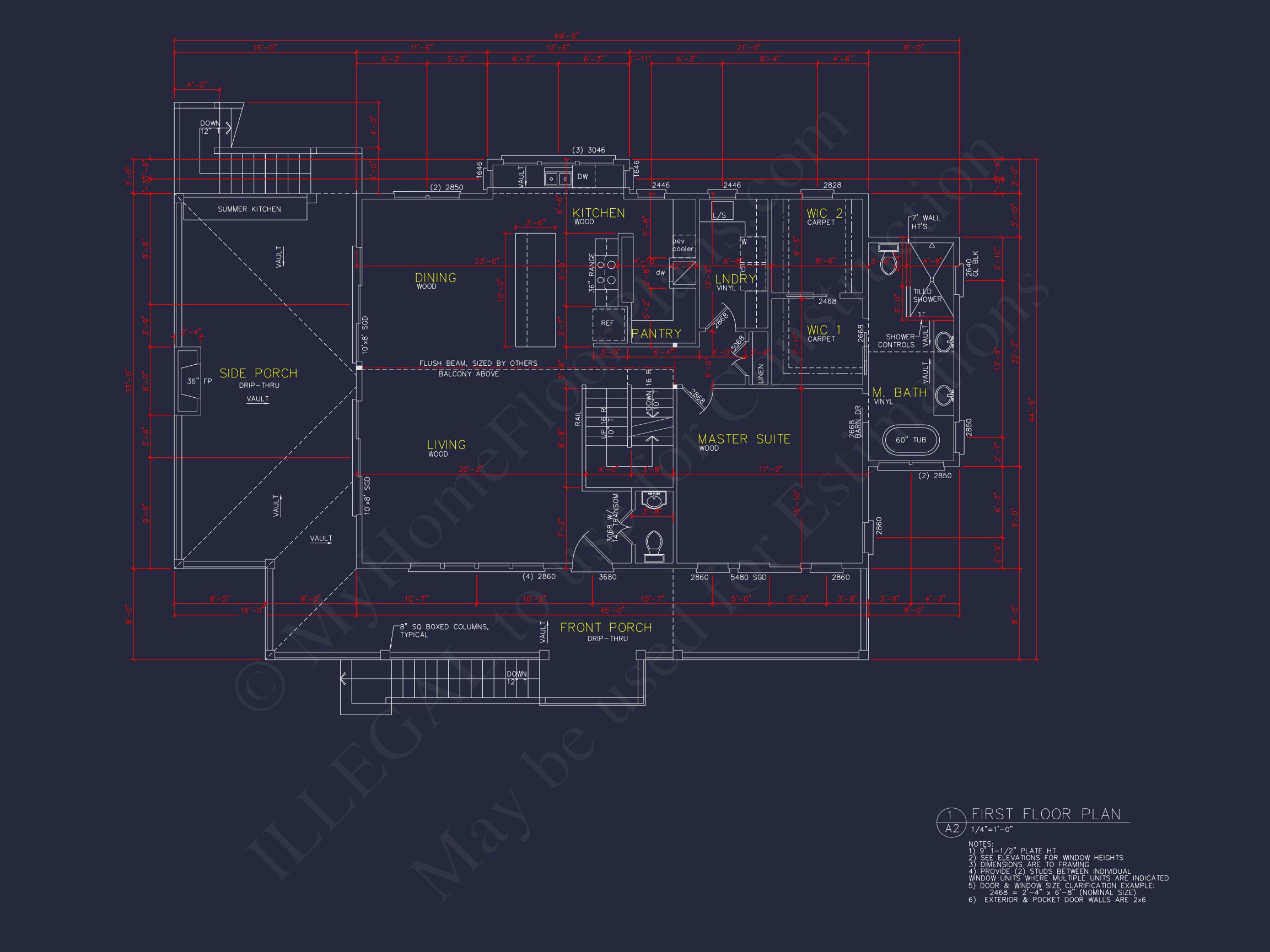 Modern Home Plan with 5 Bedrooms,Floor Plans & Blueprints