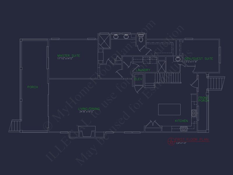 Modern house Plan with 7 Bedrooms and Spacious Floor Designs