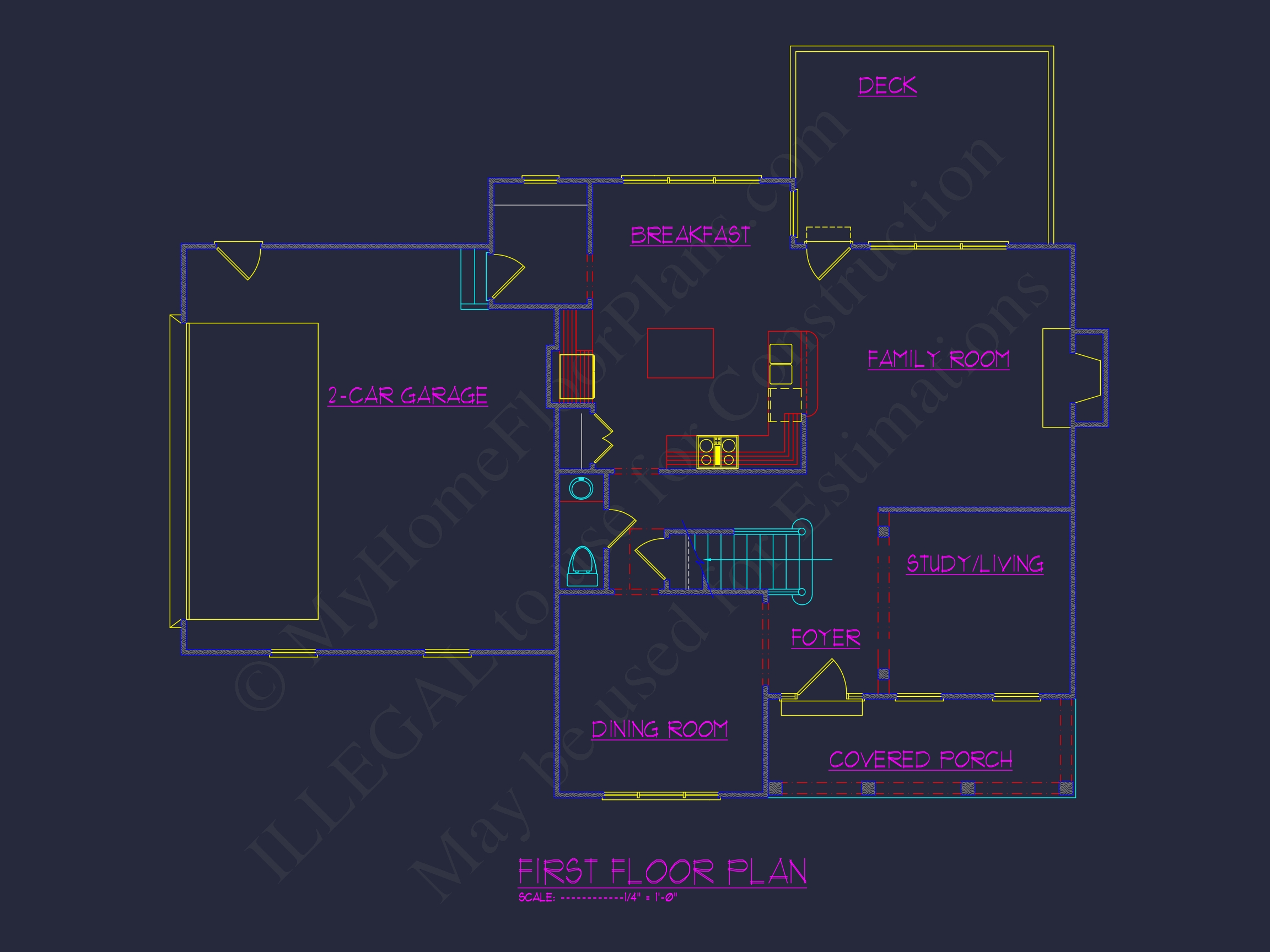 Modern Home Plan with Architectural Designs and CAD Features