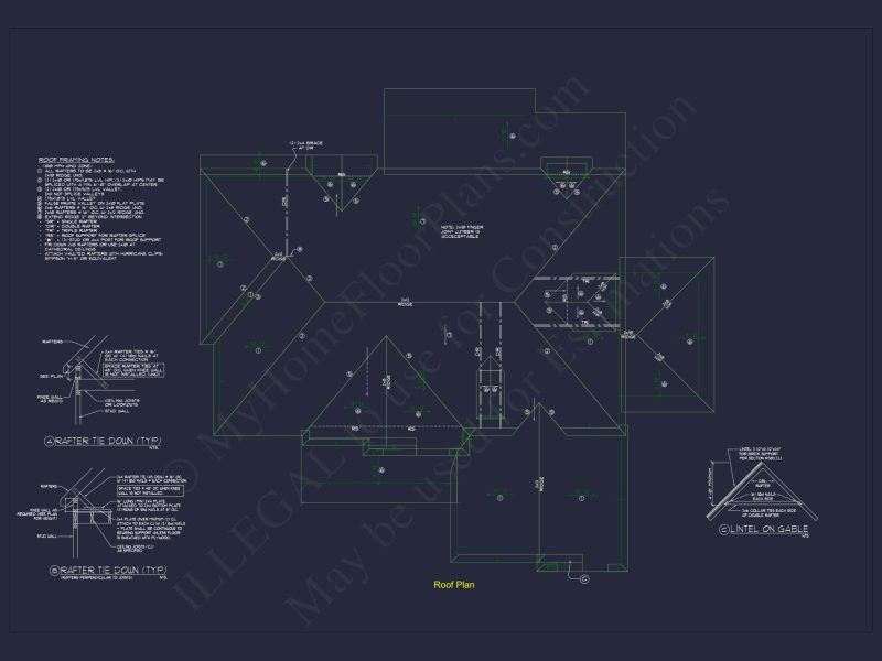 Modern house Plan with CAD Designs and Blueprint Features