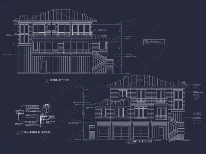 Modern house Plan with CAD Designs, Floor Plans & Blueprint