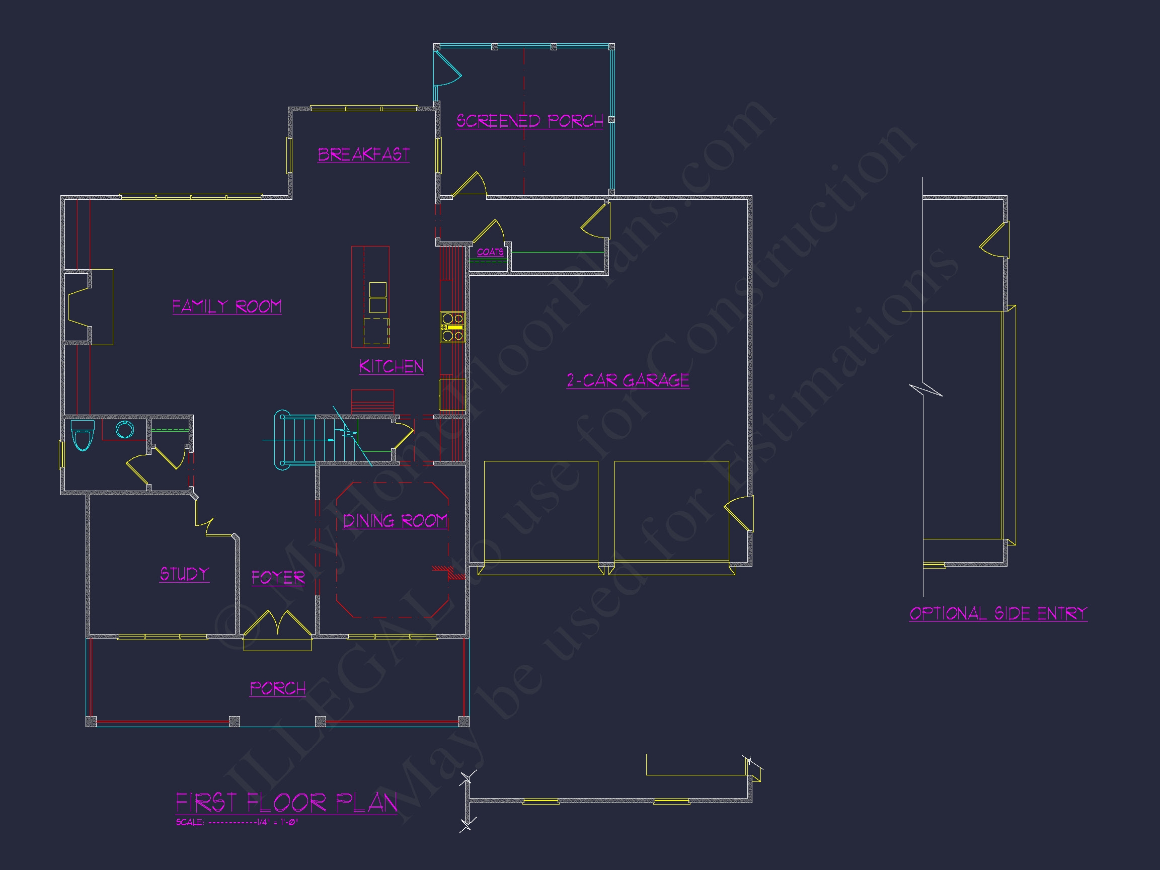 Modern Home Plan with CAD Designs,Floor Plans & Blueprints