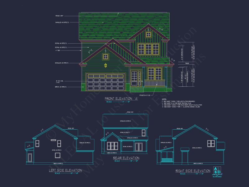 Modern house Plan with CAD Designs, Floor Plans, and Blueprint