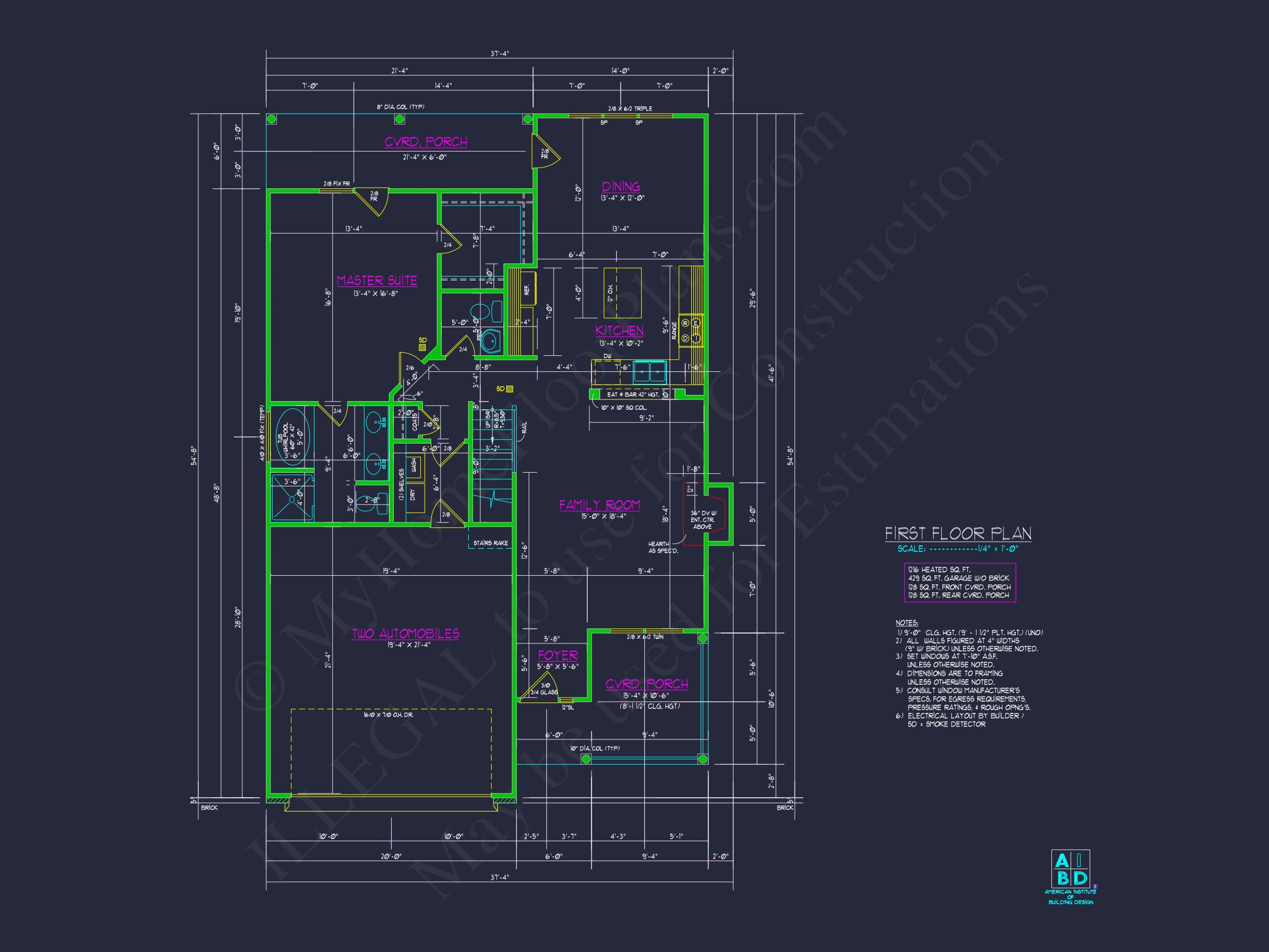 Modern Home Plan with CAD Designs,Floor Plans,and Blueprint