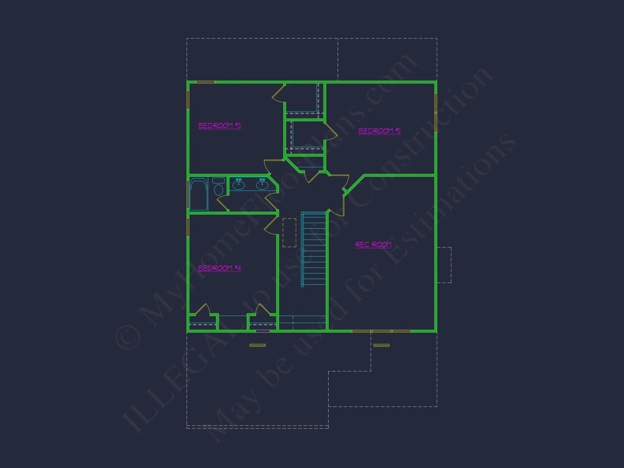 Modern house Plan with CAD Designs, Floor Plans, and Blueprint