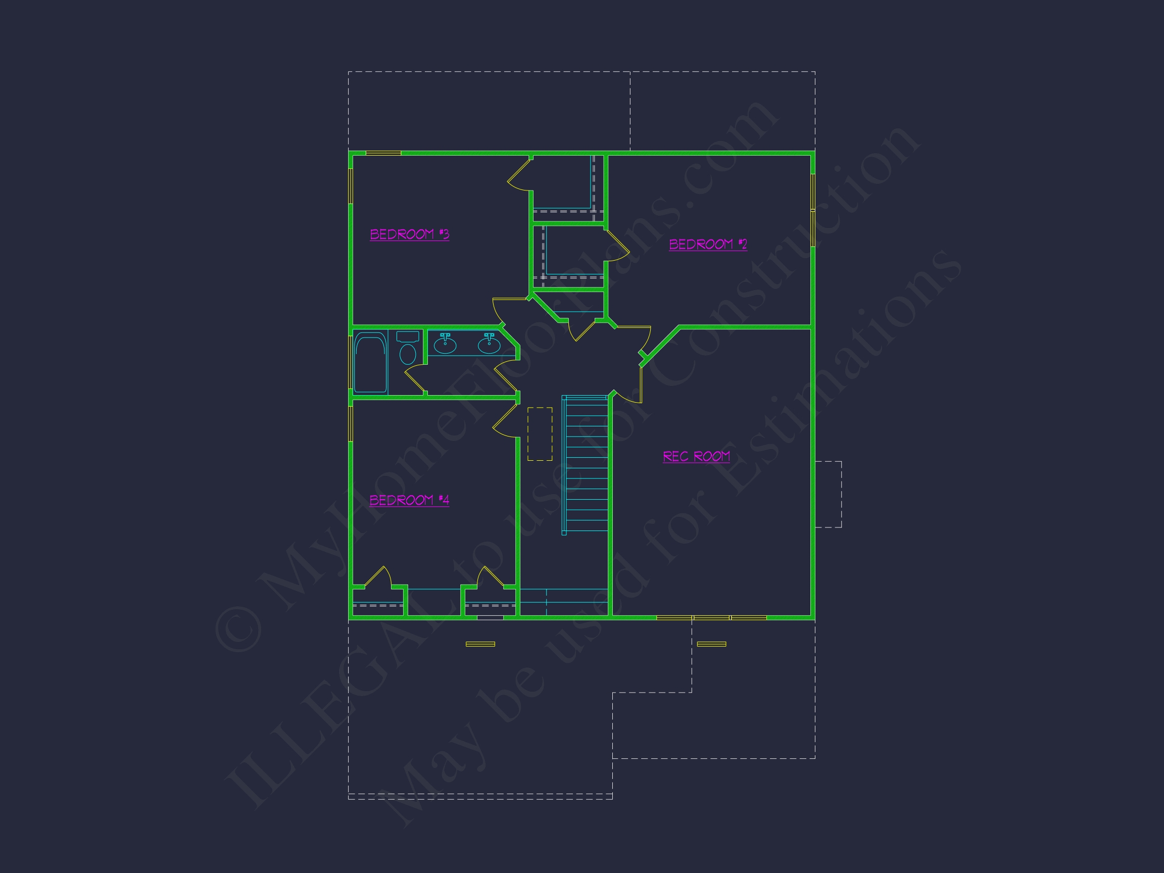 Modern Home Plan with CAD Designs,Floor Plans,and Blueprint