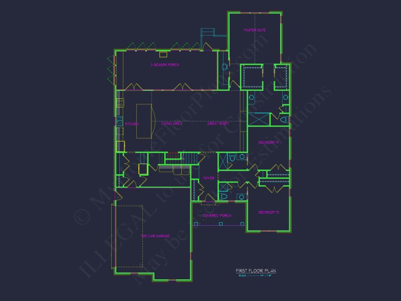 Modern house Plan with Detailed Blueprint & Architectural Designs