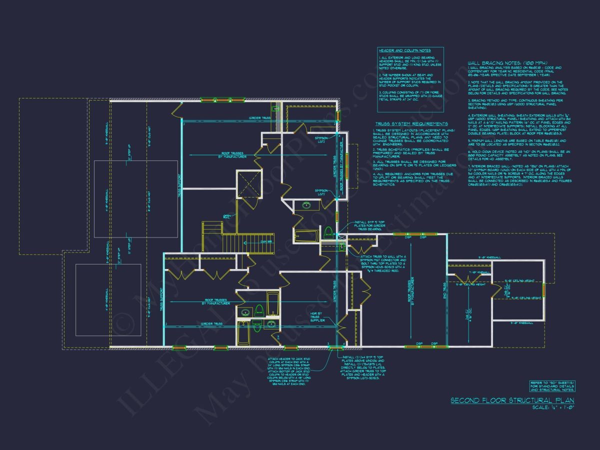Modern house Plan with Detailed Blueprint and CAD Designs