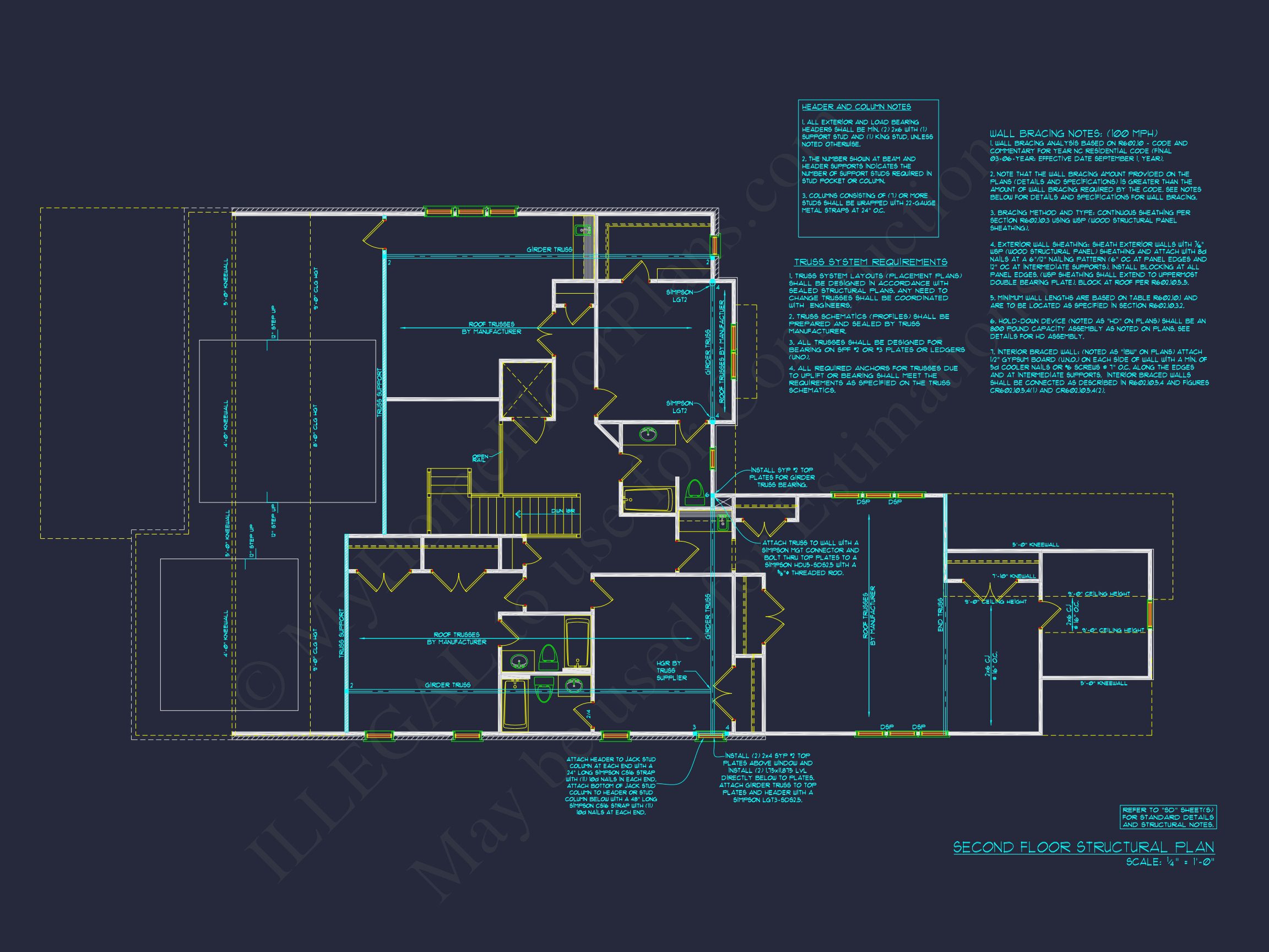 Modern house Plan with Detailed Blueprint and CAD Designs