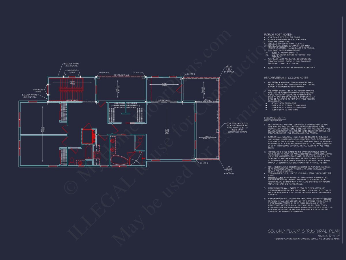 Modern house Plan with Detailed CAD Blueprint and Architecture