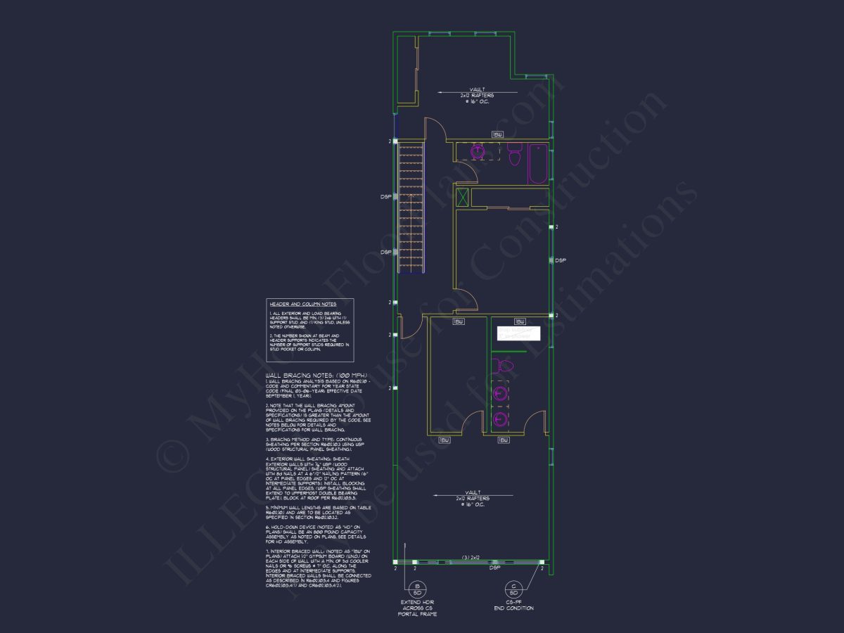Modern house Plan with Detailed CAD Design and Open Floor Plan