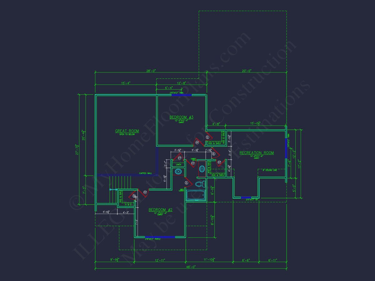 Modern house Plan with Detailed CAD Designs & Floor Blueprints