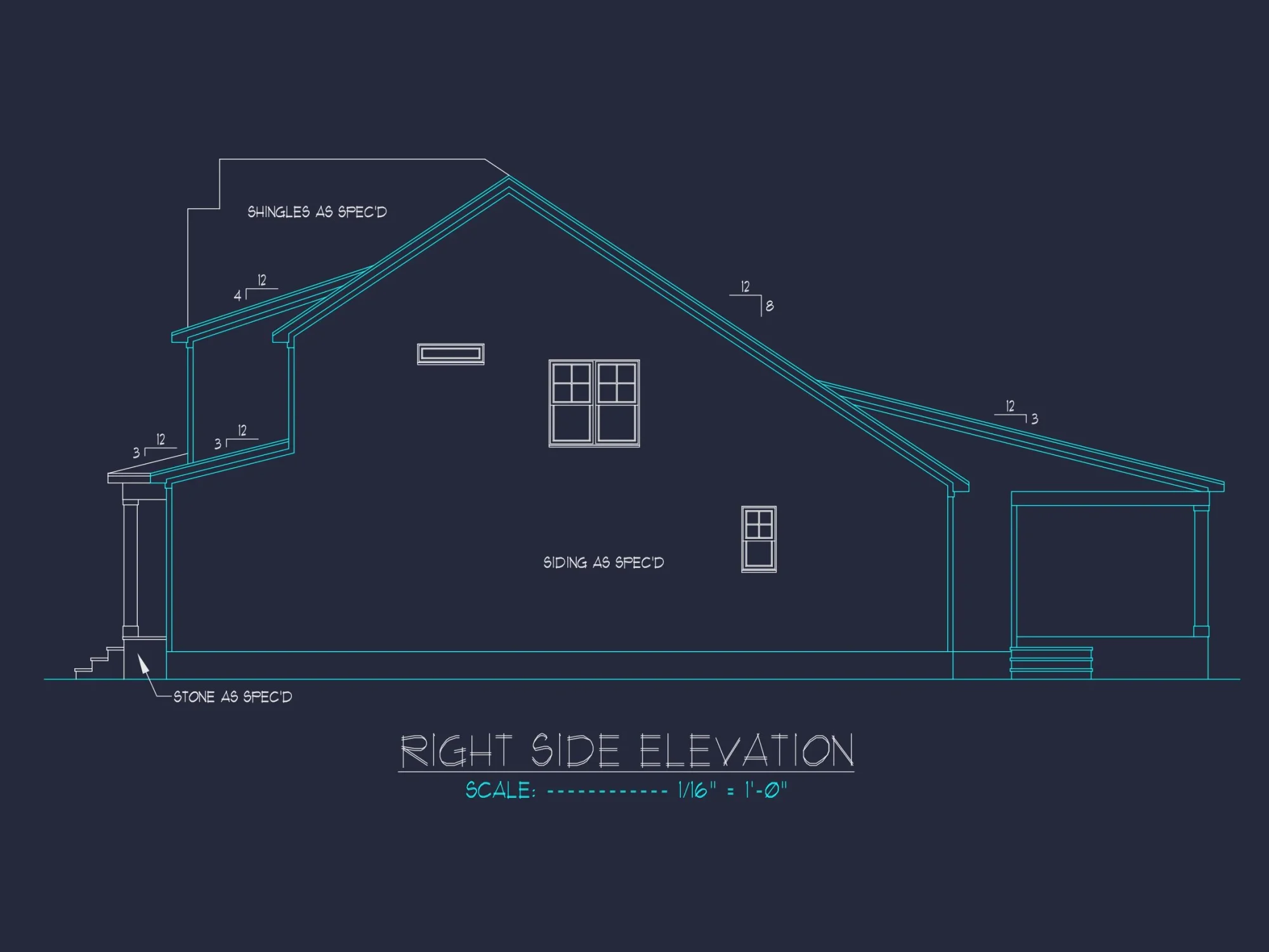 Modern house Plan with Floor Blueprint, CAD Designs & Architecture