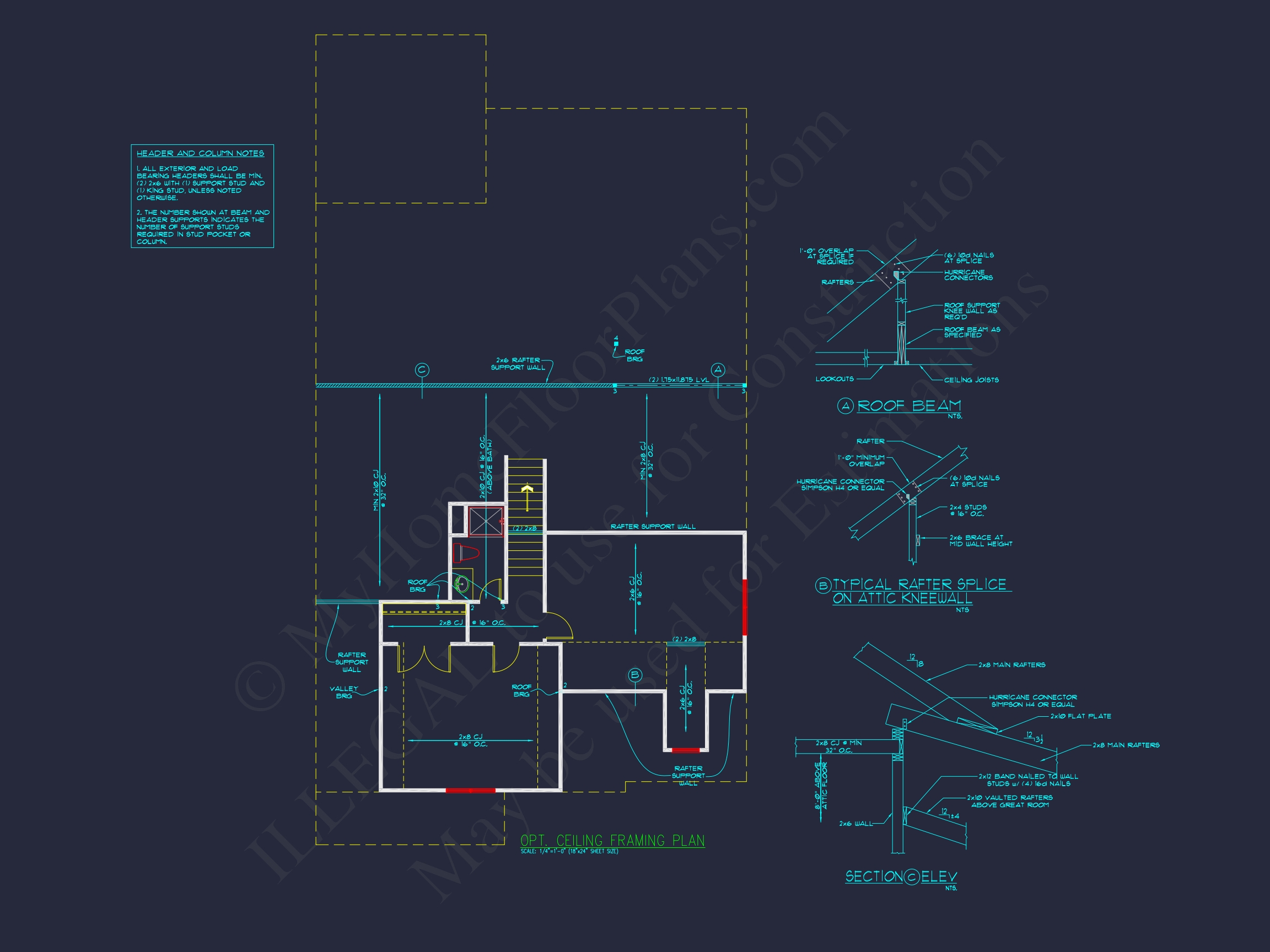 Modern Home Plan with Floor Plan,CAD Blueprint & Designs