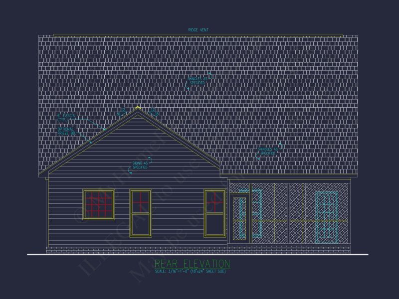 Modern house Plan with Floor Plan, CAD Blueprint & Designs
