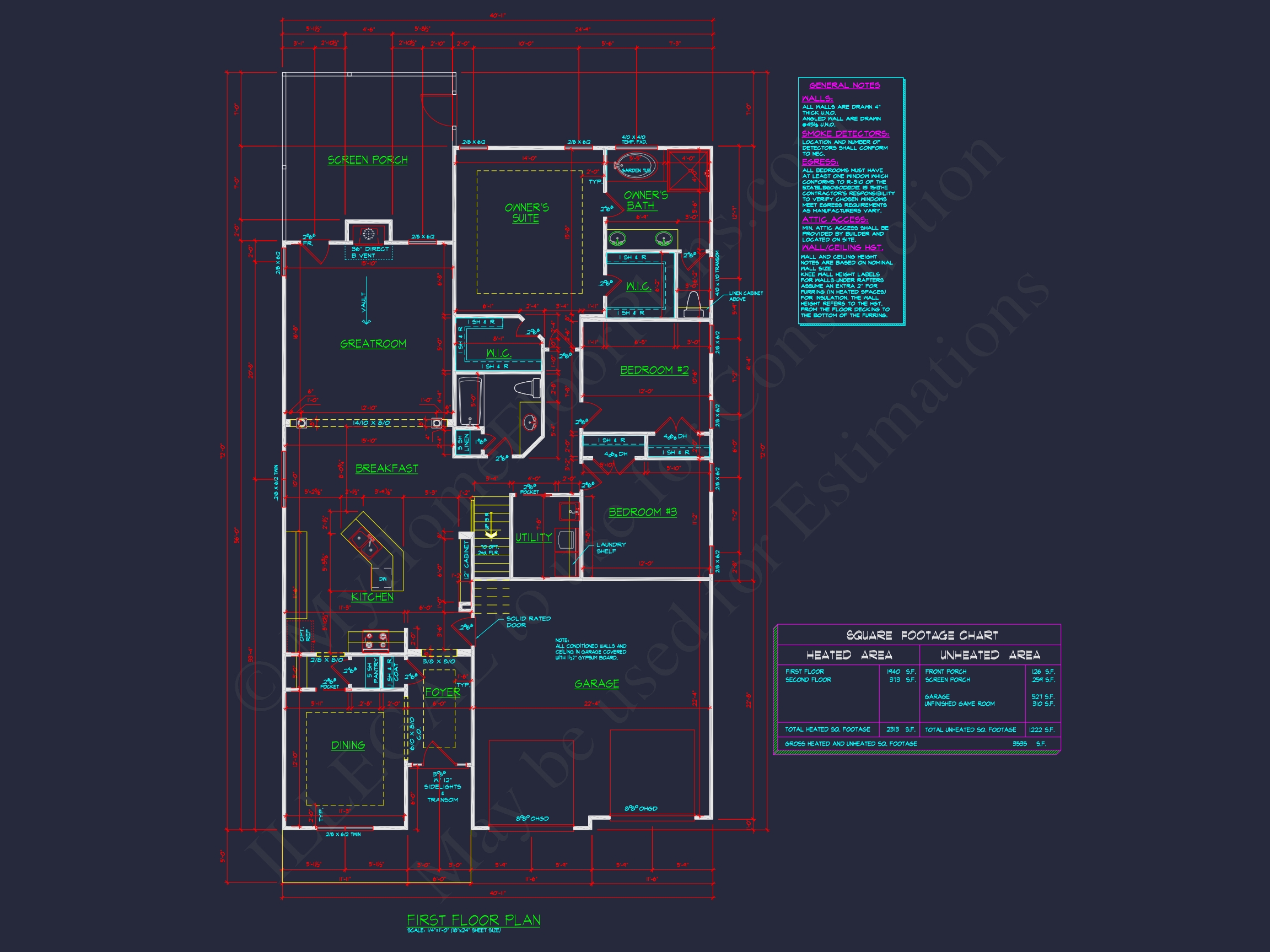 Modern Home Plan with Floor Plan,CAD Blueprint & Designs