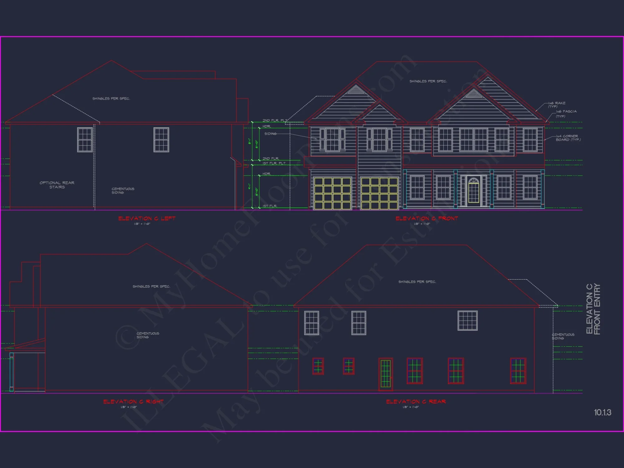 Modern house Plan with Spacious Floor Plans & CAD Designs