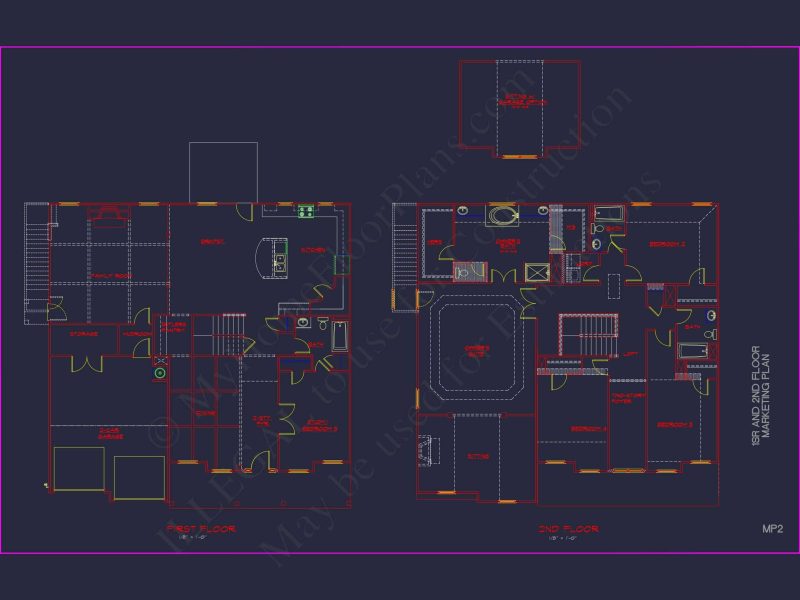 Modern house Plan with Spacious Floor Plans & CAD Designs