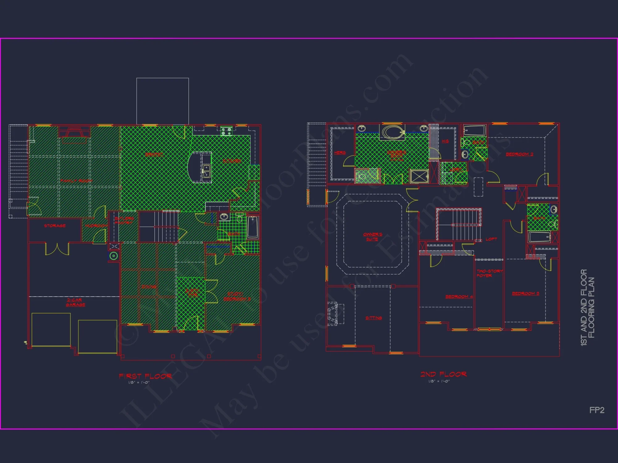 Modern house Plan with Spacious Floor Plans & CAD Designs