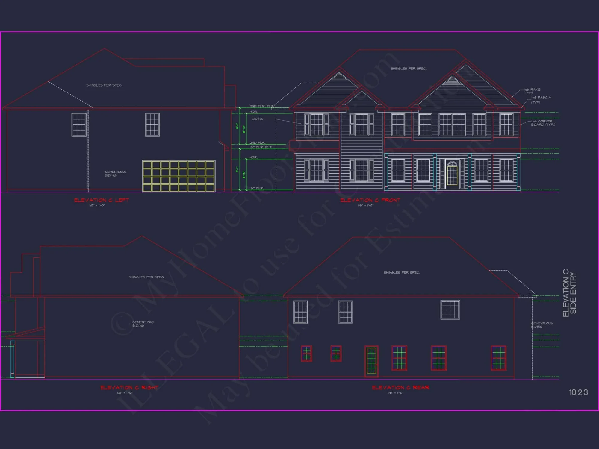 Modern house Plan with Spacious Floor Plans & CAD Designs