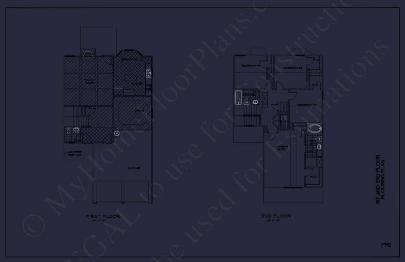 Modern house Plan with Spacious Floor Plans & CAD Designs