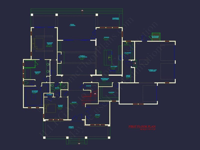 Modern house Plan with Spacious Floor Plans and Architectural Designs