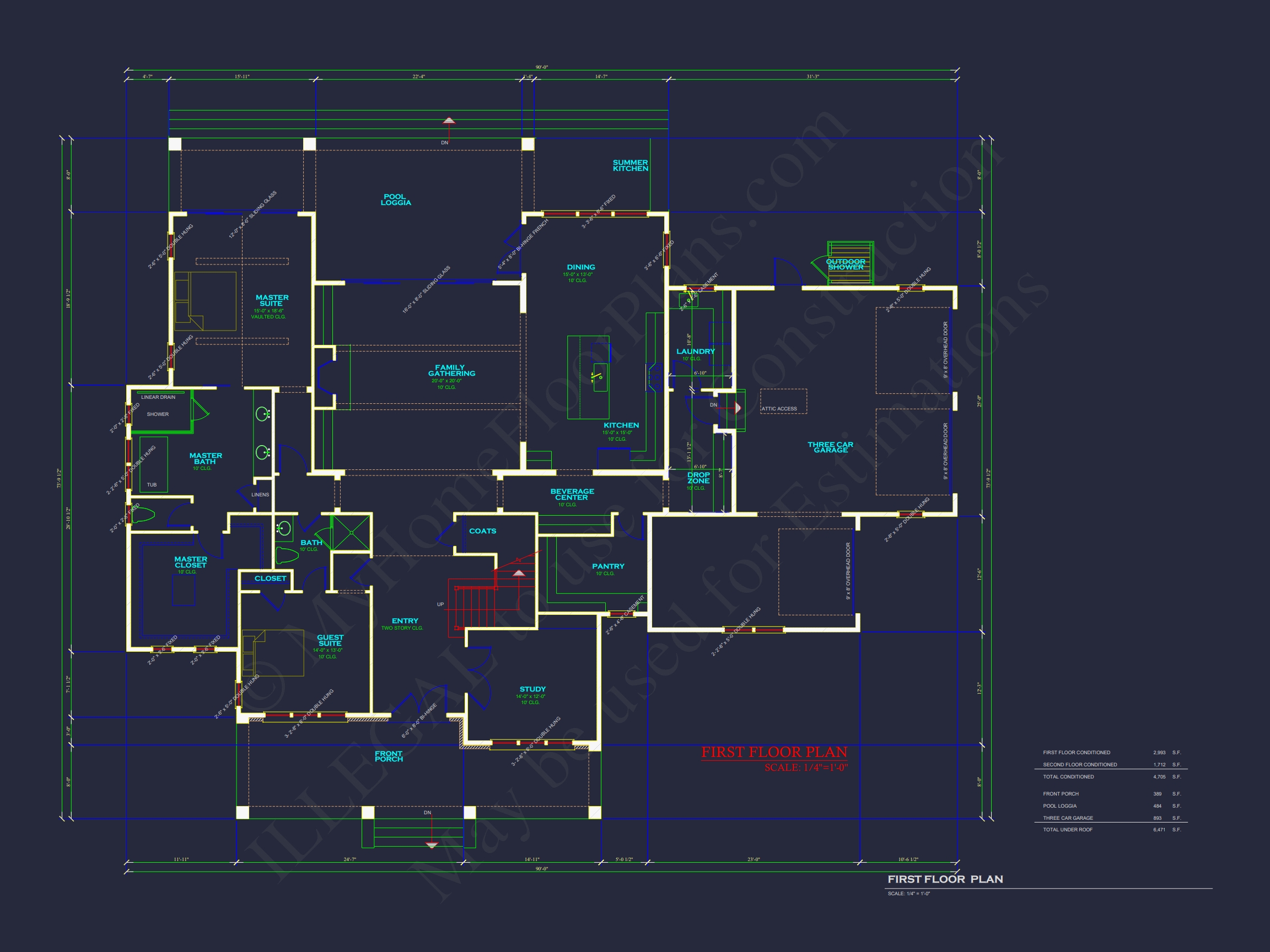 Modern Home Plan with Spacious Floor Plans and Architectural Designs