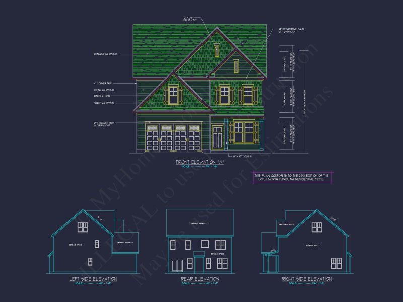 Modern house Plan with Upstairs Bedrooms & Open Floor Design