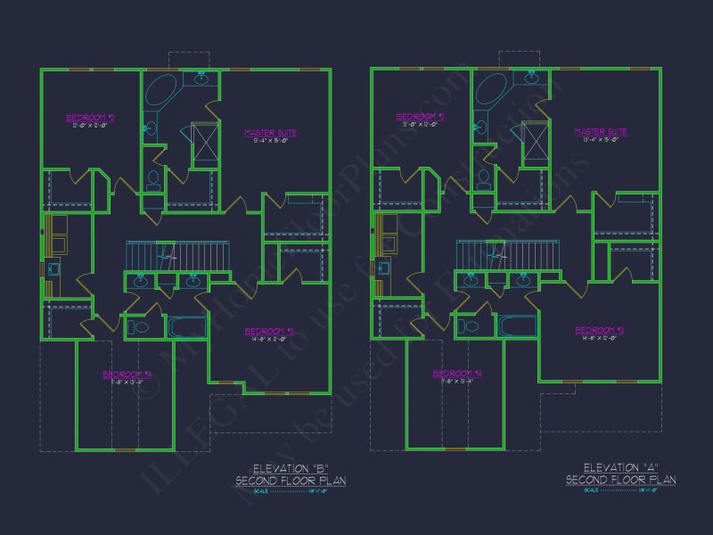 Modern house Plan with Upstairs Bedrooms & Open Floor Design