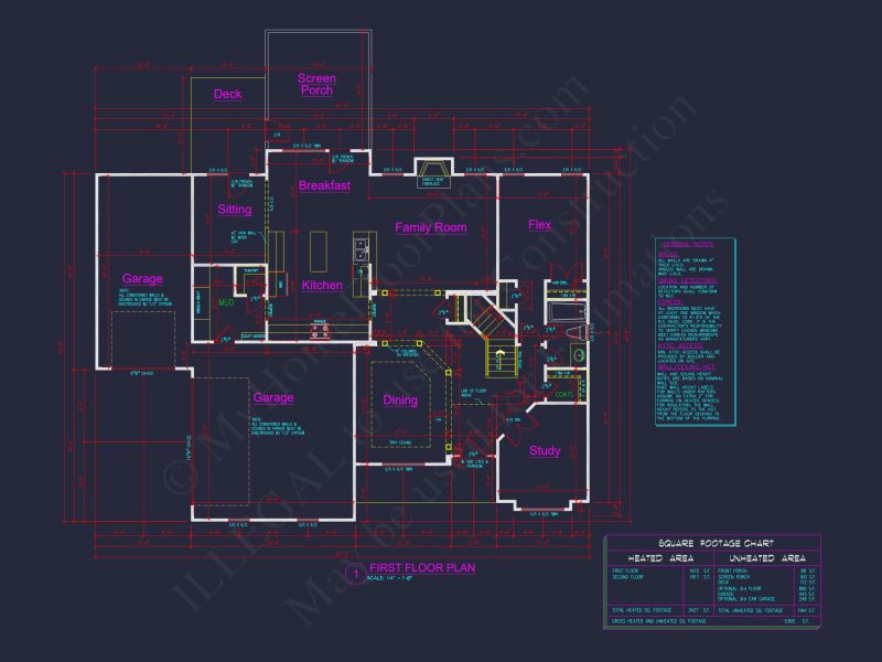Modern house Plan – Detailed Floor Plans & CAD Designs