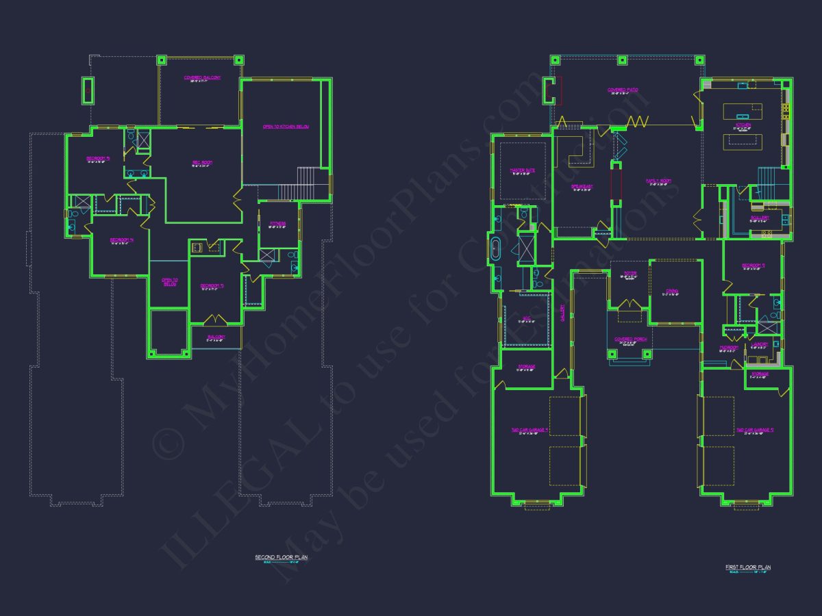 Modern Luxury house Design with Detailed Floor Plans & CAD Blueprints