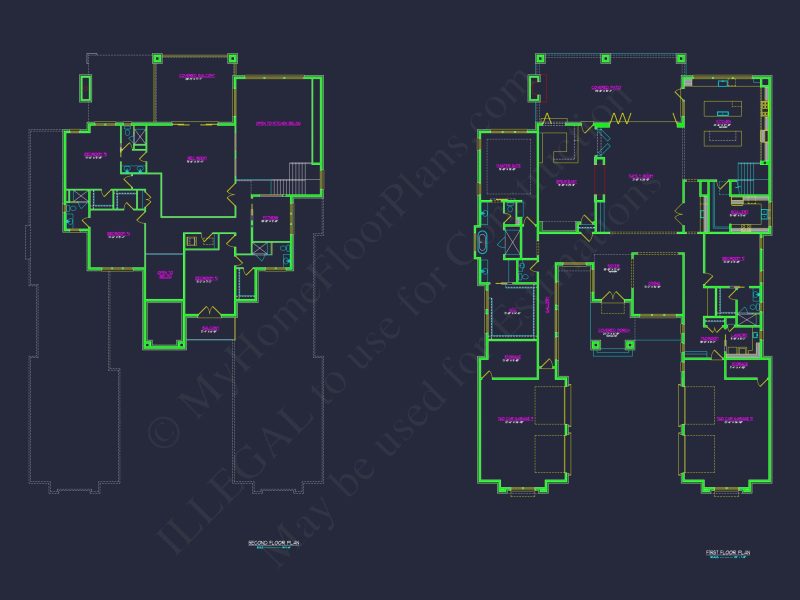 Modern Luxury house Design with Detailed Floor Plans & CAD Blueprints
