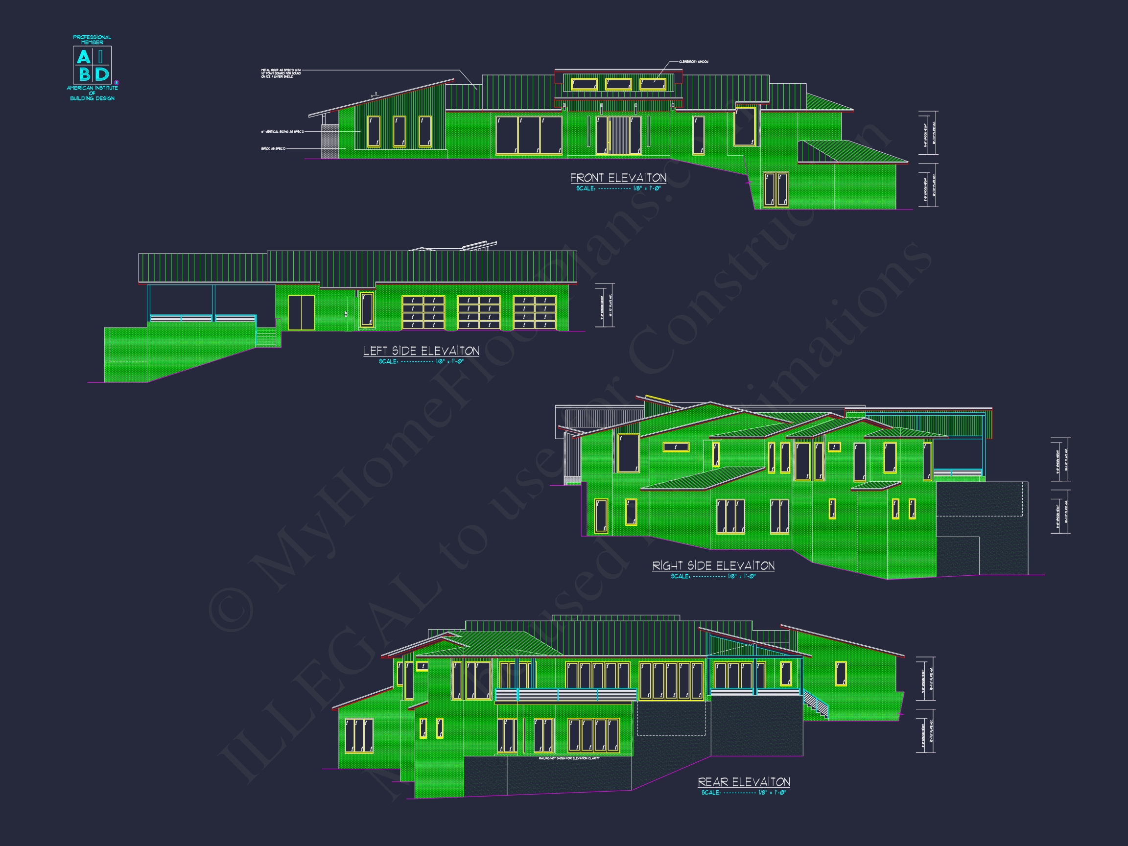 Modern Luxury Home Plan with Detailed Floor Blueprint Designs