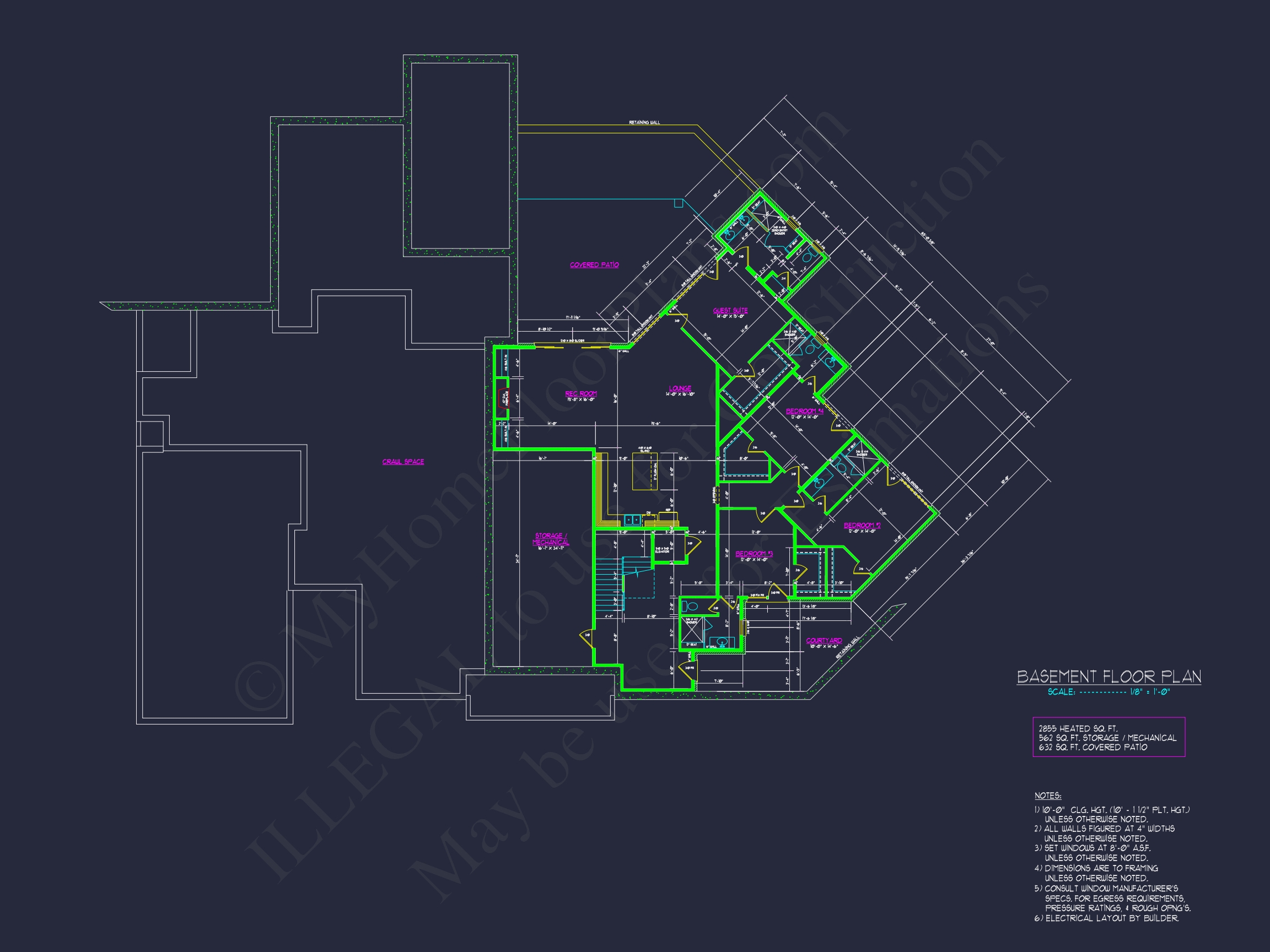 Modern Luxury Home Plan with Detailed Floor Blueprint Designs