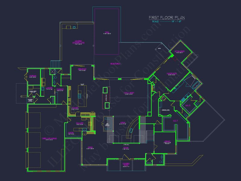 Modern Luxury house Plan with Detailed Floor Blueprint Designs